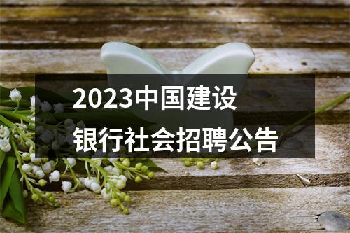 2023中国建设银行社会招聘公告 图片