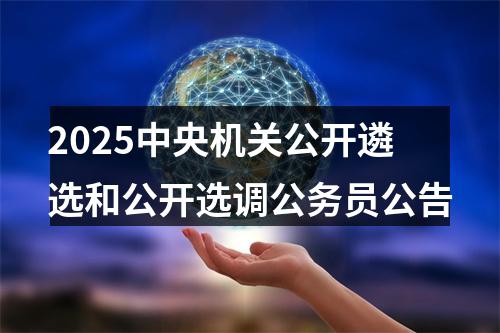 2025中央机关公开遴选和公开选调公务员公告 图片
