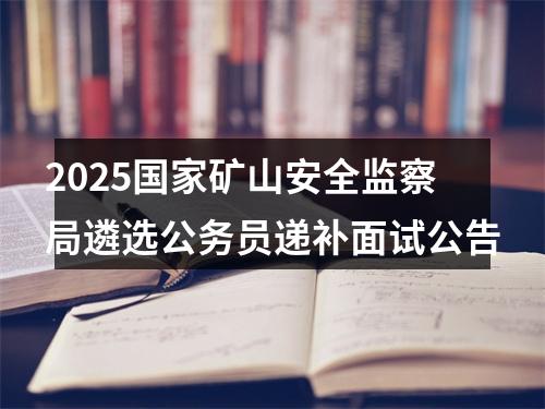 2025国家矿山安全监察局遴选公务员递补面试公告 图片